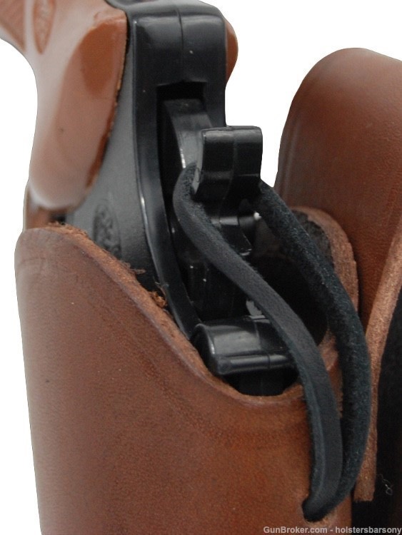 Barsony Brown Leather 49er Western Holster for 4" Revolvers Size 8 Right-img-6