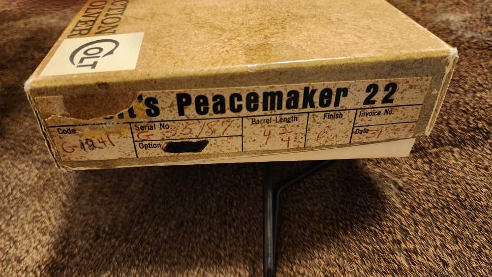 COLT Peacemaker 1972 22 4 3/8" barrel SN G35187 Single Action SA-img-1