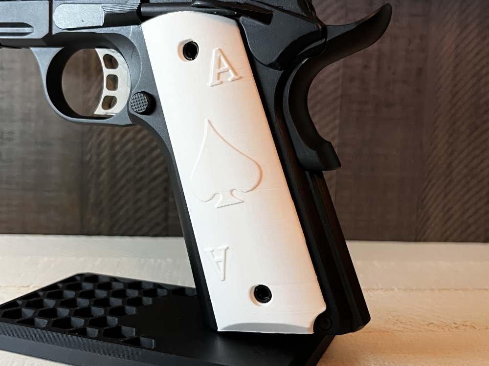 White Aces 1911 Pistol Grips Kimber Colt Rock Island Springfield Ruger-img-3