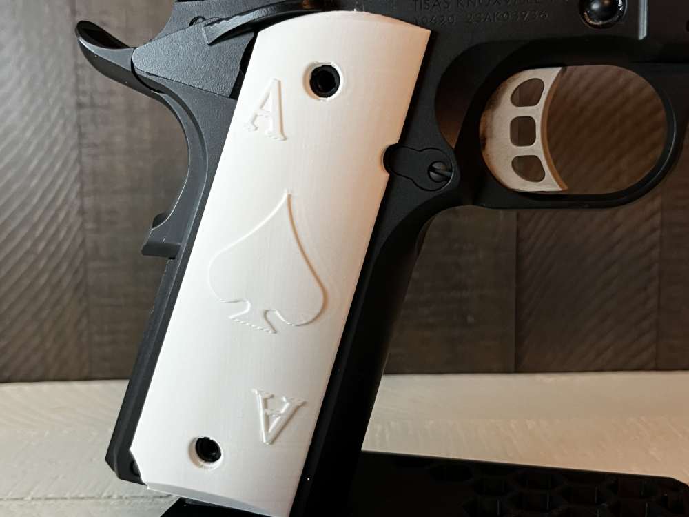 White Aces 1911 Pistol Grips Kimber Colt Rock Island Springfield Ruger-img-0