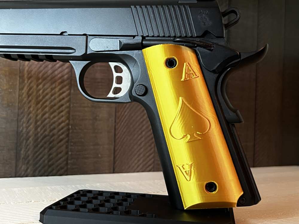 Gold Aces 1911 Pistol Grips Kimber Colt Rock Island Springfield Ruger-img-3
