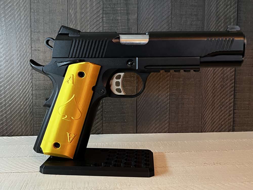 Gold Aces 1911 Pistol Grips Kimber Colt Rock Island Springfield Ruger-img-1