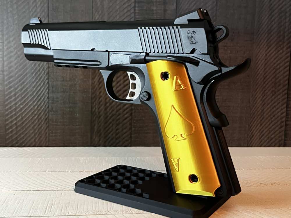 Gold Aces 1911 Pistol Grips Kimber Colt Rock Island Springfield Ruger-img-2