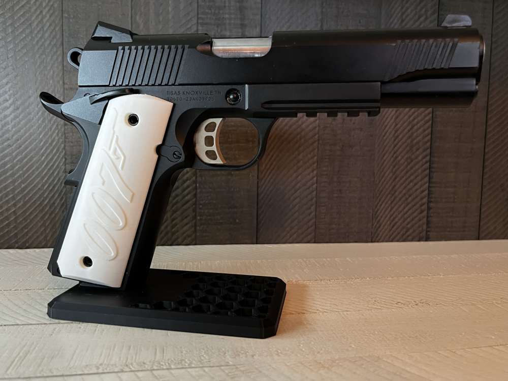 Whie 007 Bond 1911 Pistol Grips Kimber Colt Rock Island Springfield-img-4
