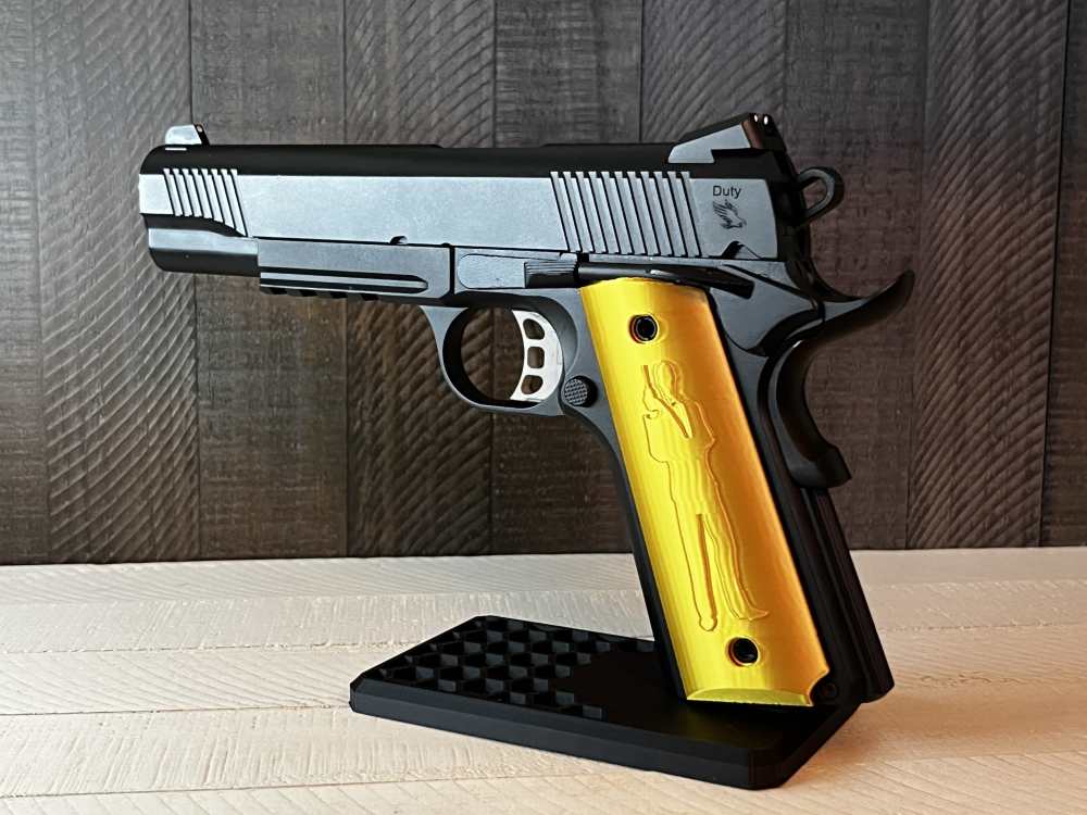 Gold 007 Bond 1911 Pistol Grips Kimber Colt Rock Island Springfield-img-4