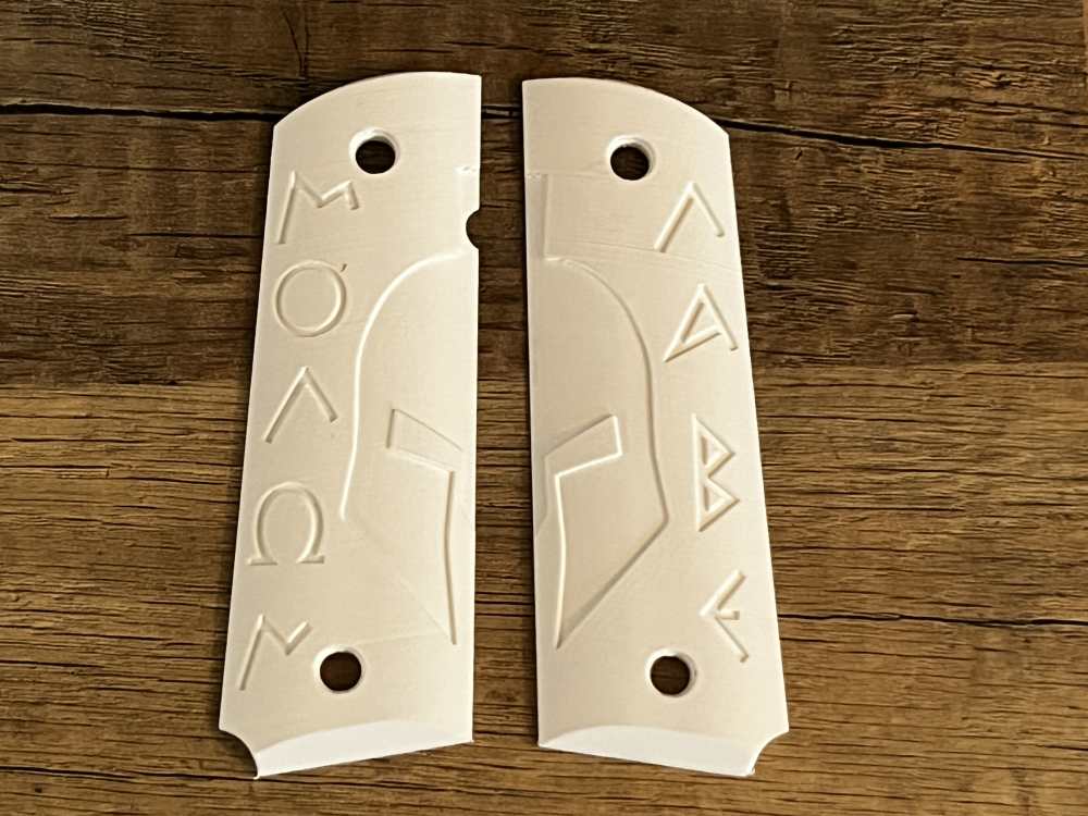 White Molon Labe 1911 Pistol Grips Kimber Colt Rock Island Springfield-img-3