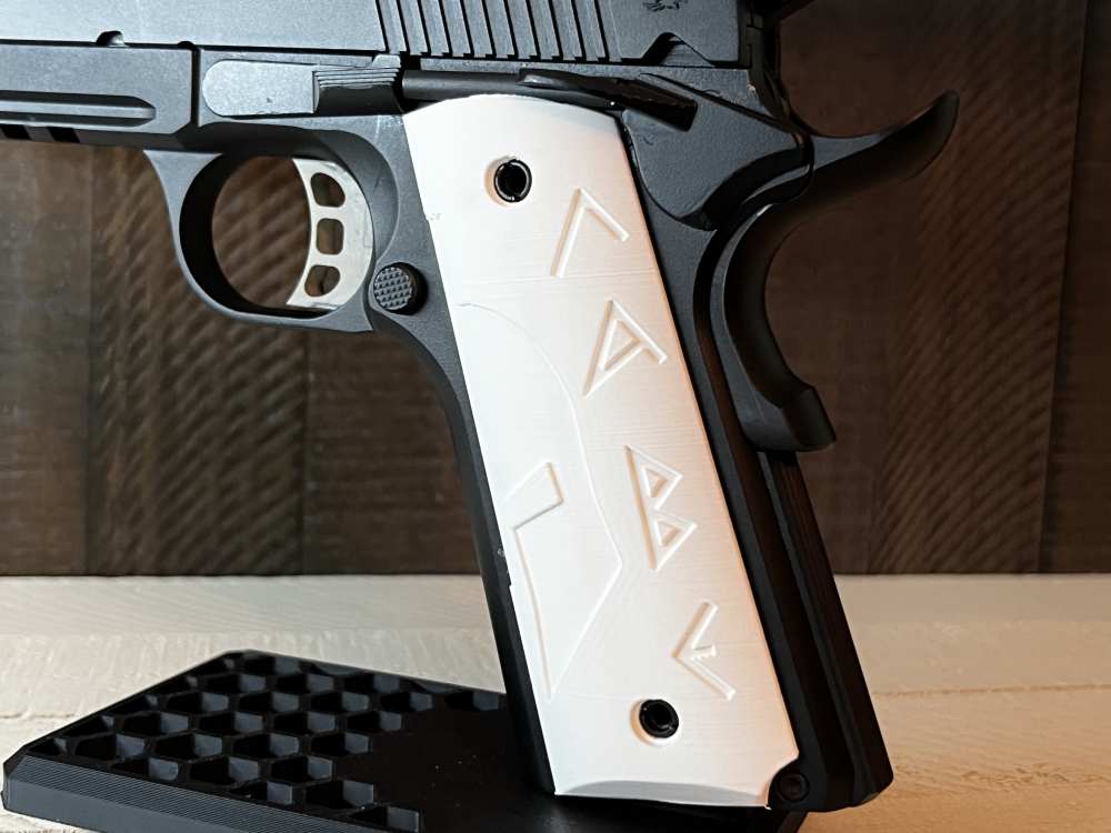 White Molon Labe 1911 Pistol Grips Kimber Colt Rock Island Springfield-img-1