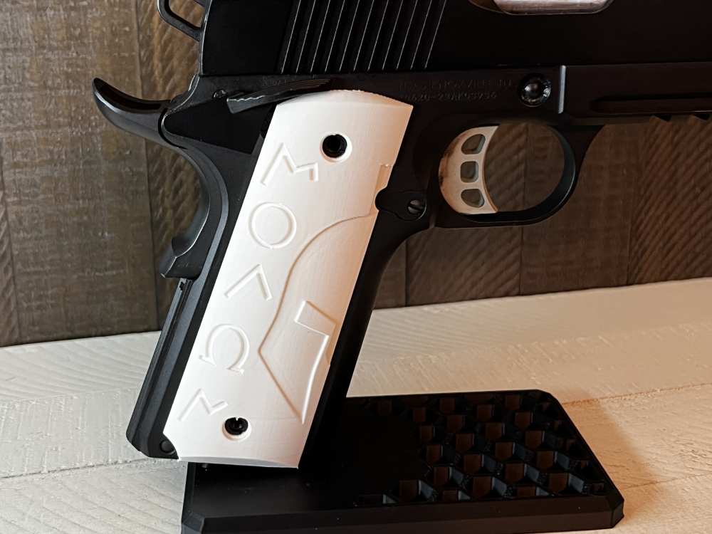 White Molon Labe 1911 Pistol Grips Kimber Colt Rock Island Springfield-img-2