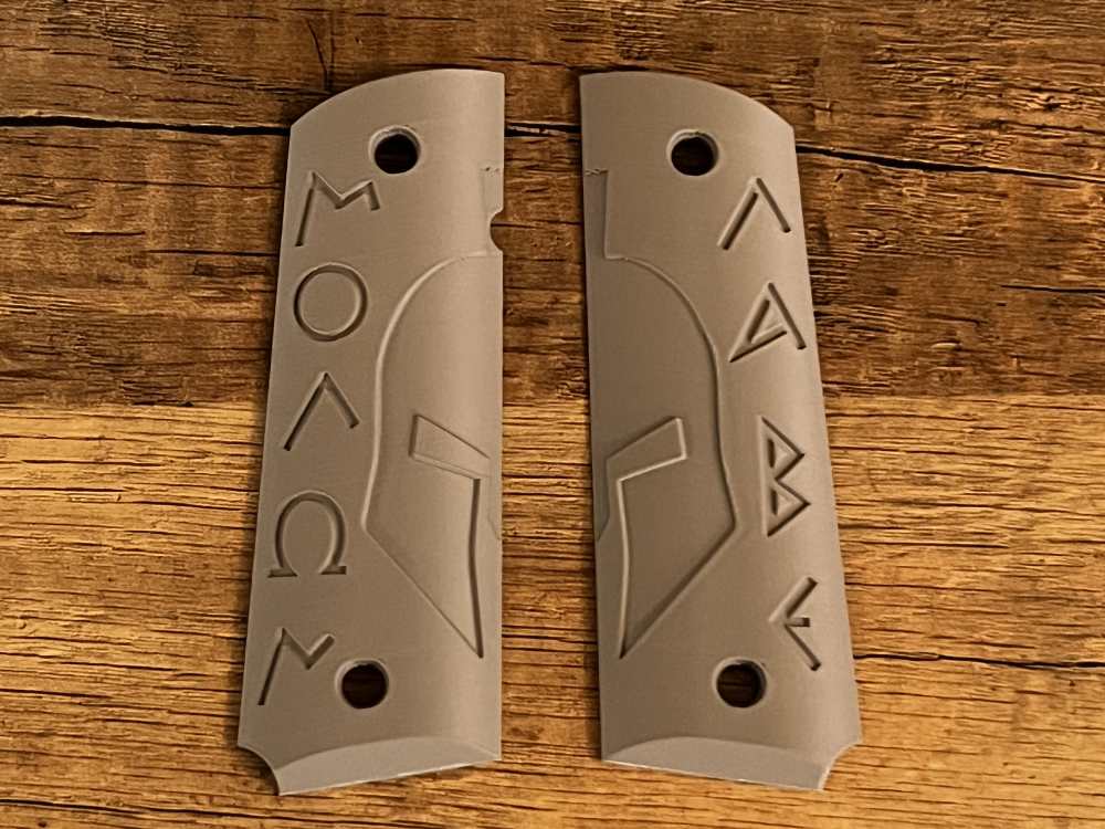 Gray Molon Labe 1911 Pistol Grips Kimber Colt Rock Island Springfield-img-3