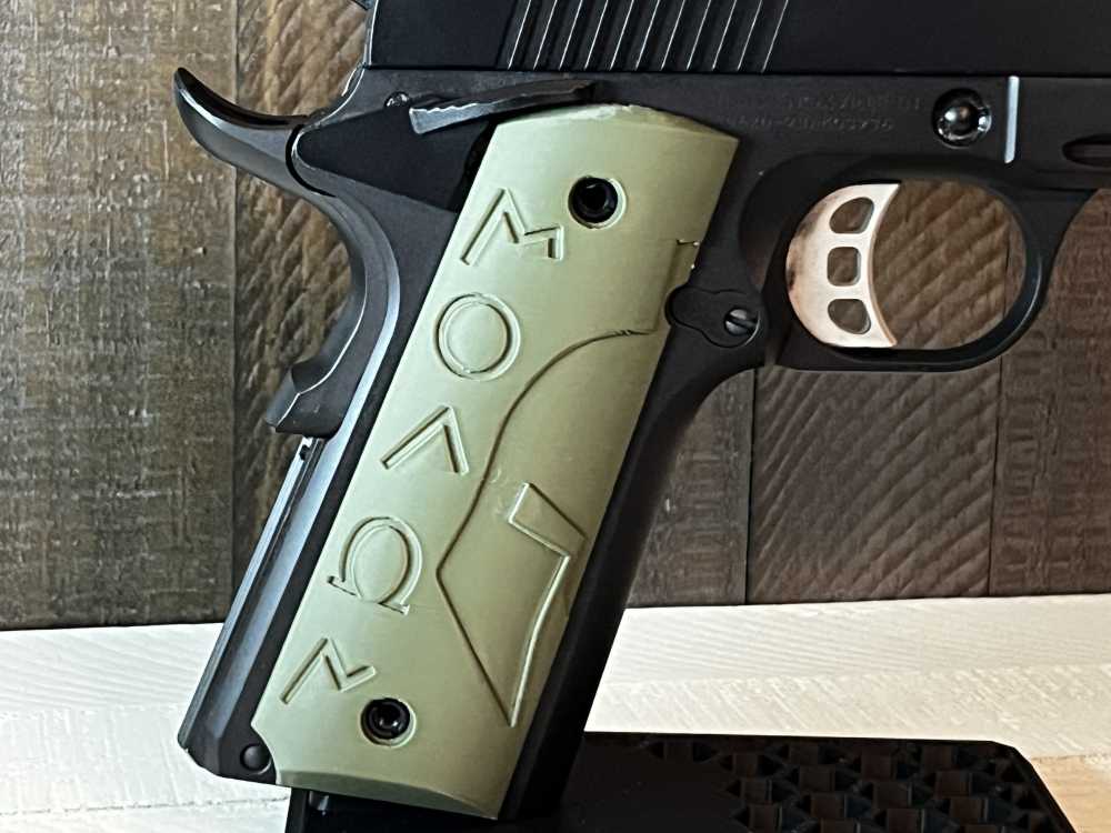 OD Green Molon Labe 1911 Pistol Grips Kimber Colt Rock Island Springfield-img-1