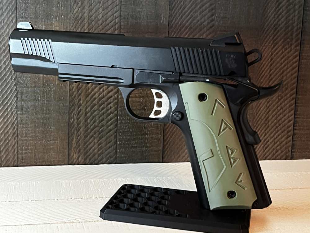 OD Green Molon Labe 1911 Pistol Grips Kimber Colt Rock Island Springfield-img-2