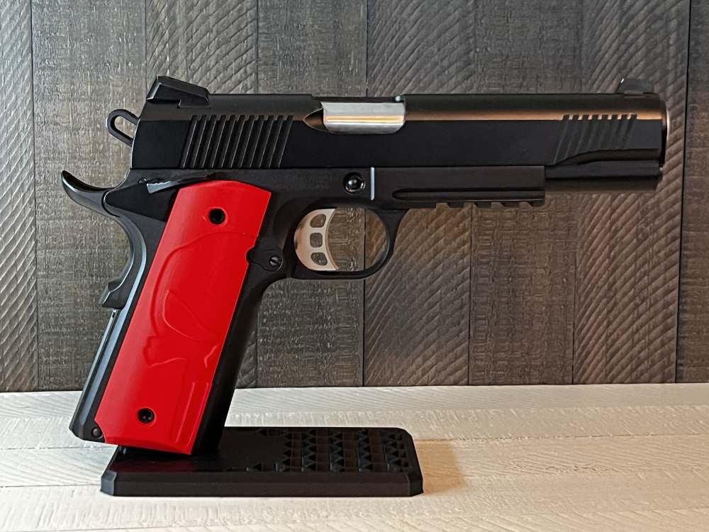 Red Punisher 1911 Pistol Grips Kimber Colt Rock Island Springfield Ruger-img-2