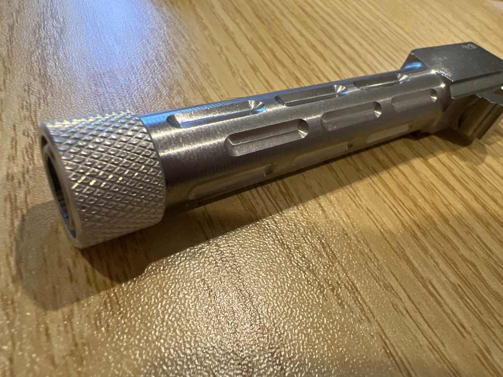 New Barrel G19 Lines Pattern Stainless Steel – Gen 1-4 w protector part-img-2