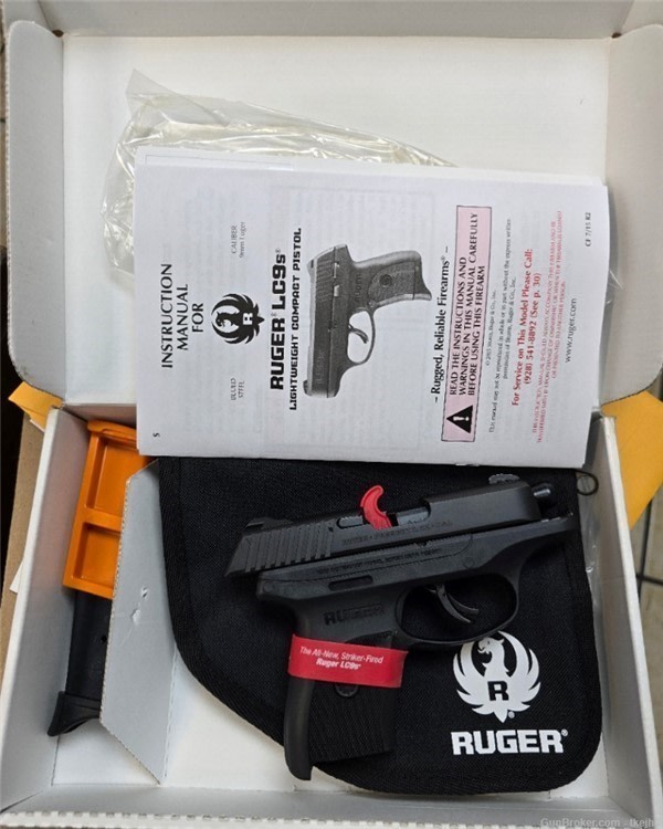 Ruger 03235 LC9s 9mm Luger 3.12" 7+1 Black Polymer Grip NIB STRIKER FIRED-img-1