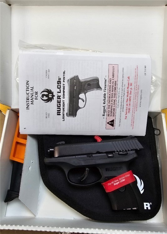 Ruger 03235 LC9s 9mm Luger 3.12" 7+1 Black Polymer Grip NIB STRIKER FIRED-img-0