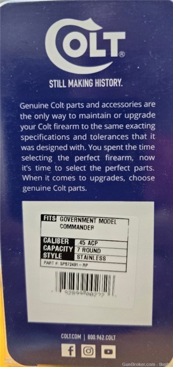 SP572491-RP MAGAZINE 45ACP 7RD SS 1911 GOVERNMENT MODEL COMMANDER PACKAGED -img-1