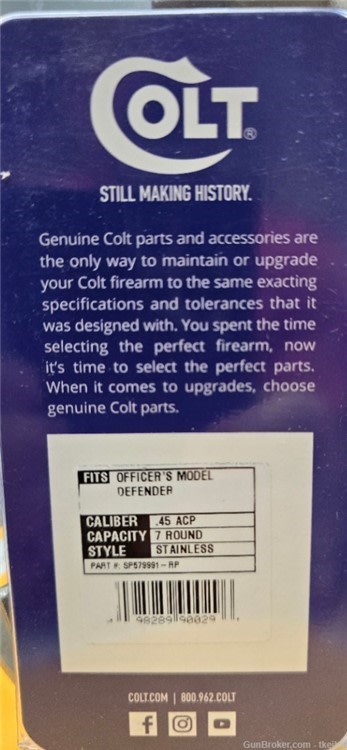 COLT MAGAZINE OFFICER'S MODEL, DEFENDER 45ACP SS 7RD SP579991-RP-img-1