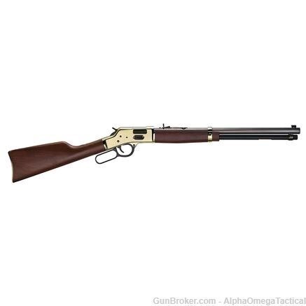Henry Big Boy Brass Side Gate Rifle .44 Mag/.44 Spl 10rd Capacity 20" Octag-img-0