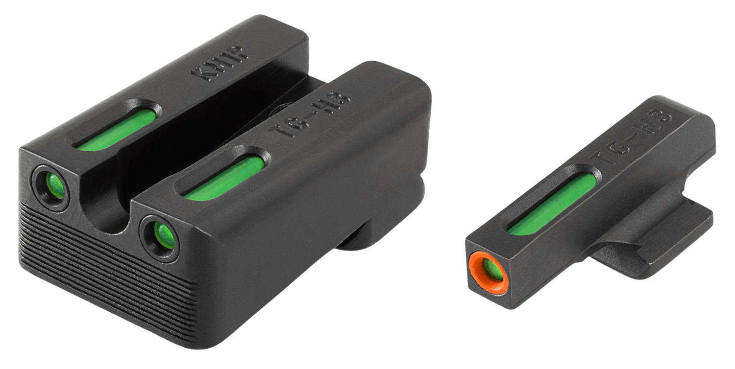 TruGlo TG13KM1PC TFX Pro Black | Green Tritium & Fiber Optic Orange Outline-img-0