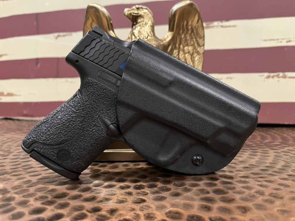 Smith & Wesson S&W M&P9 Shield Custom Police Blue Line 5 mags holster -img-15