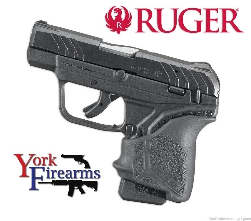Ruger LCP II 22LR Hogue HandALL Grip Lite Rack 10RD Handgun NEW 13714-img-0