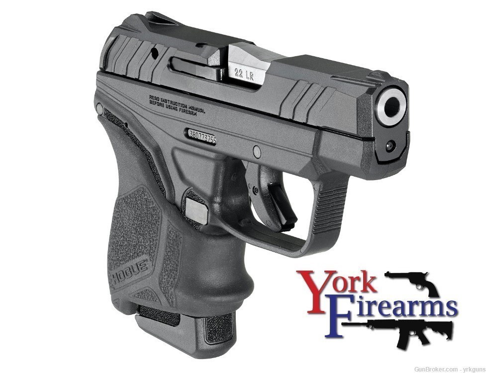 Ruger LCP II 22LR Hogue HandALL Grip Lite Rack 10RD Handgun NEW 13714-img-2