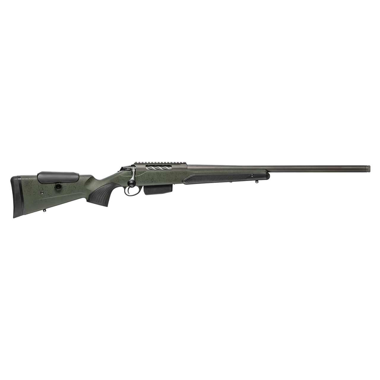 Tikka T3x Super Varmint 6.5 PRC Rifle 23.70 Black Webbed Green JRTXRSV319-img-0