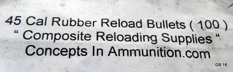 100 Pack .45 Cal Rubber Reload Bullets-img-1