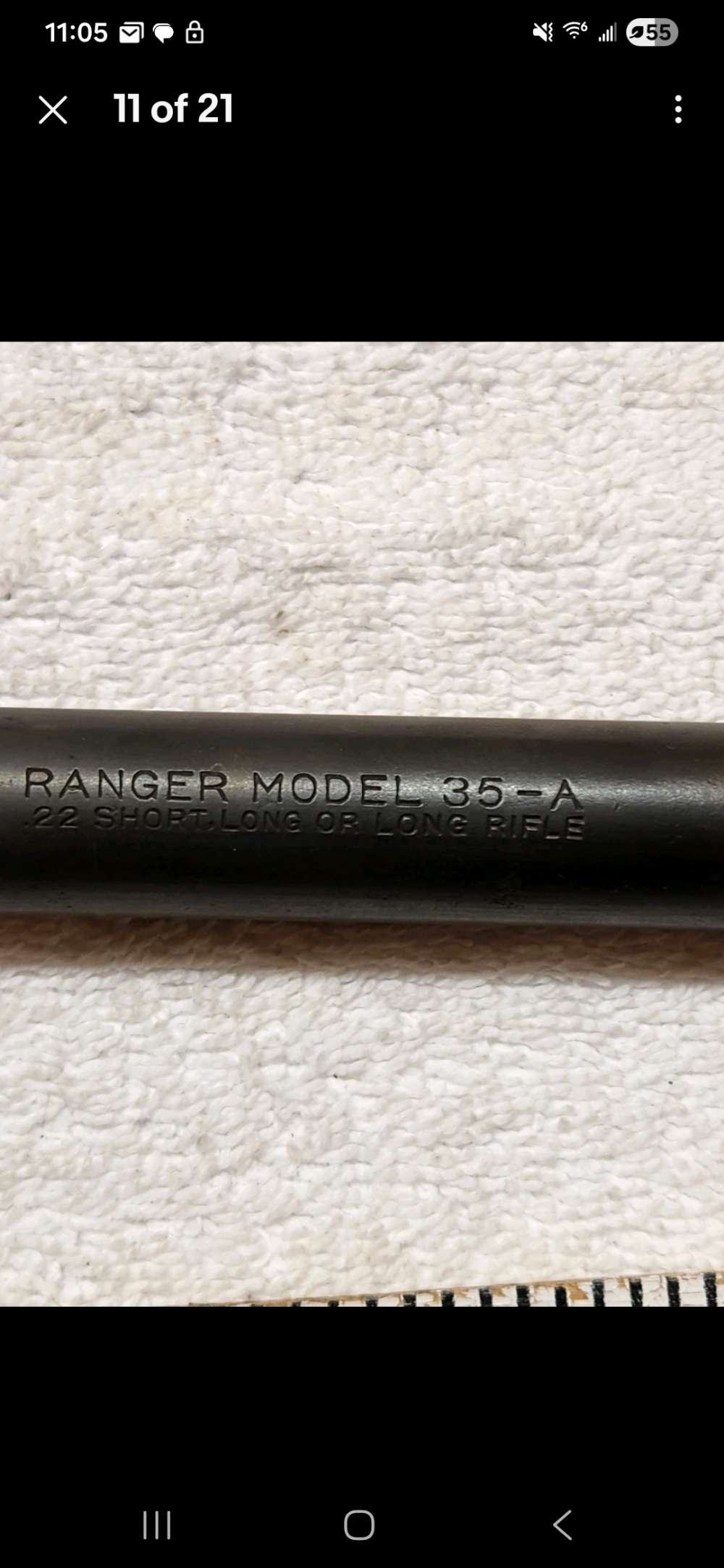 Ranger Model 35-A .22 S/L/LR Rifle Barrel 24" w/ Front & Rear Sights Sears -img-10