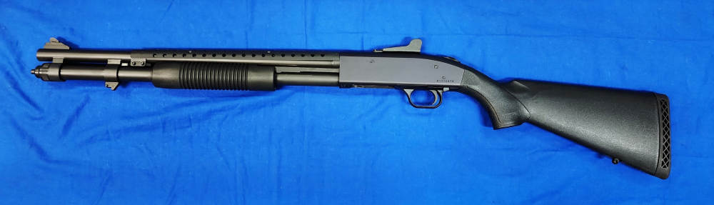 MOSSBERG 590 A1 12GA 20.5" GHOST RING, PARKERIZED, HEAT SHIELD, EXCELLENT-img-1