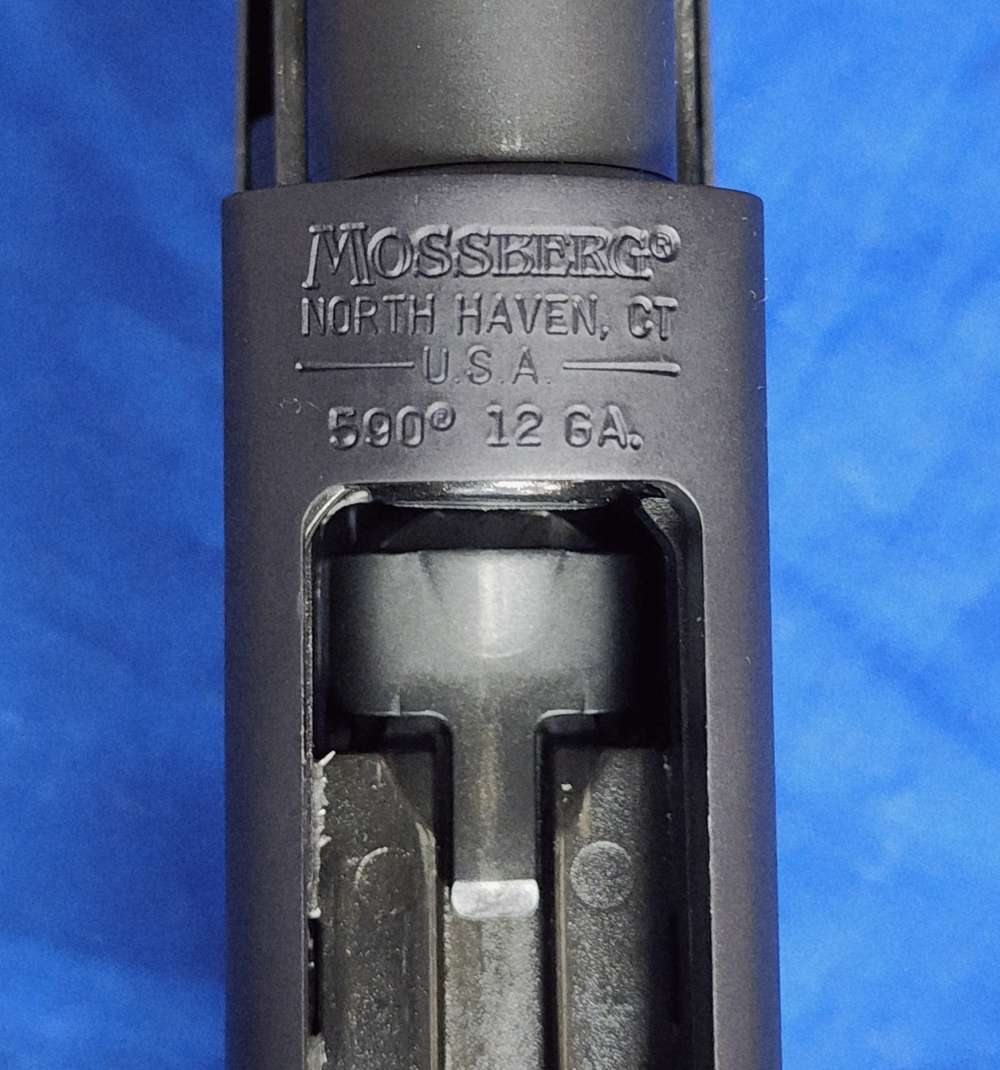 MOSSBERG 590 A1 12GA 20.5" GHOST RING, PARKERIZED, HEAT SHIELD, EXCELLENT-img-7