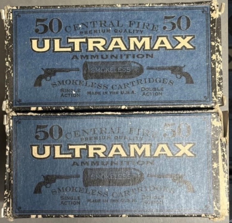 100 rounds of Ultramax 44 Colt 230 grain RNFP brass cased pistol ammo-img-1
