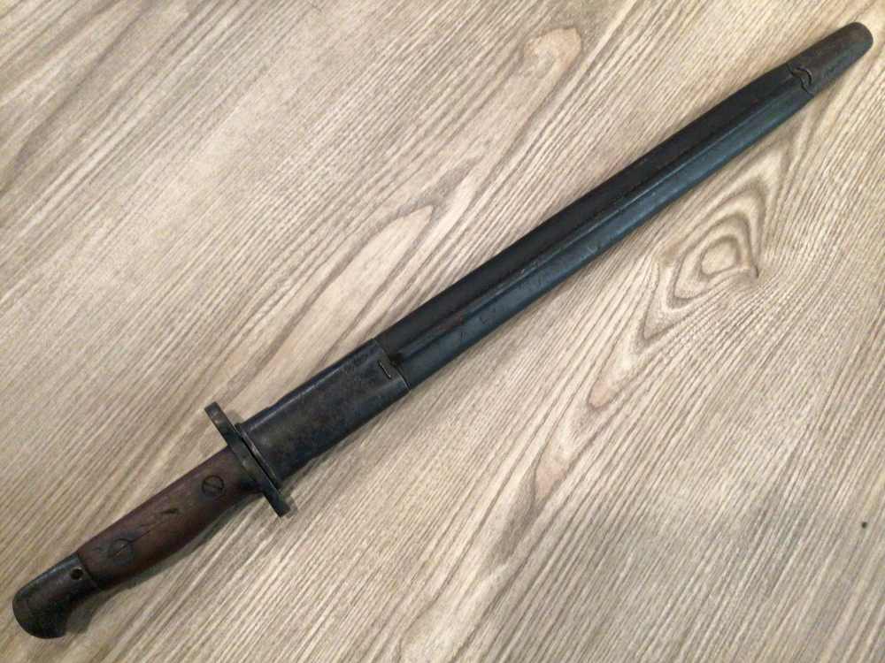 British 1907 (P1907) Bayonet & Scabbard by Sanderson- Minty Estate Find -img-23