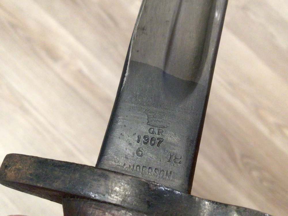 British 1907 (P1907) Bayonet & Scabbard by Sanderson- Minty Estate Find -img-2