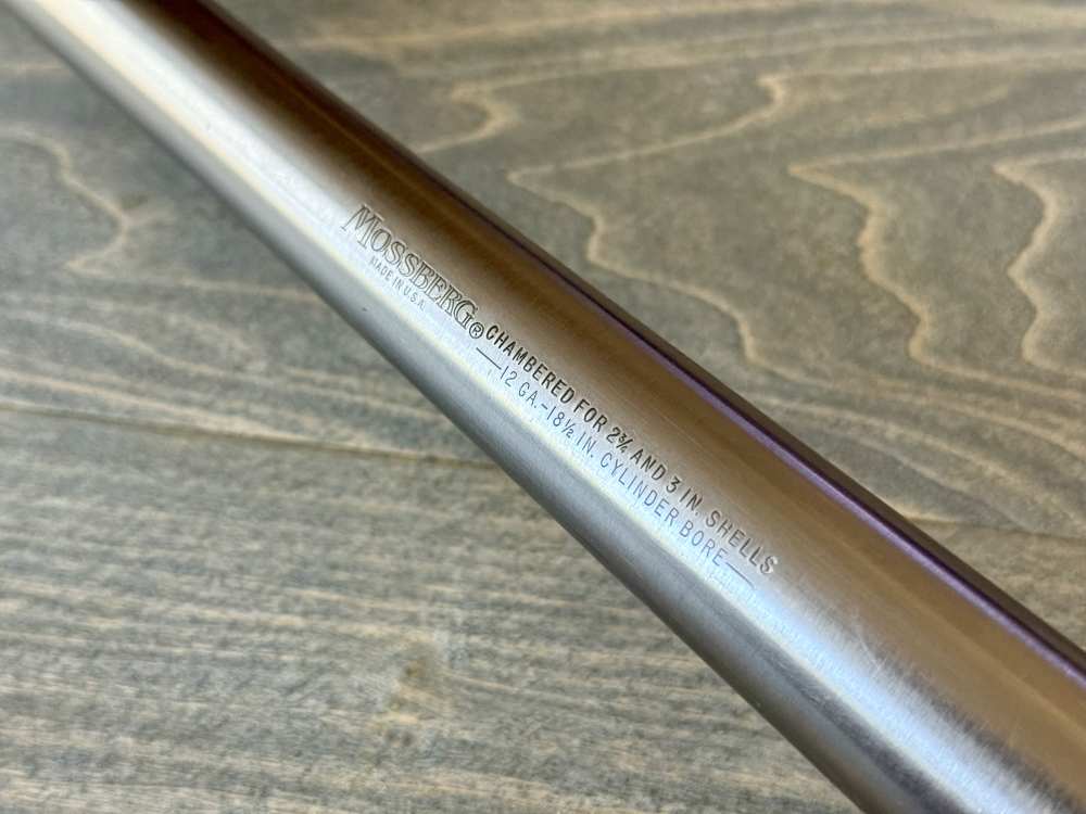 MOSSBERG 500 500A 18.5” NICKEL PLATED MARINER BARREL CYLINDER BORE 12 GA-img-1