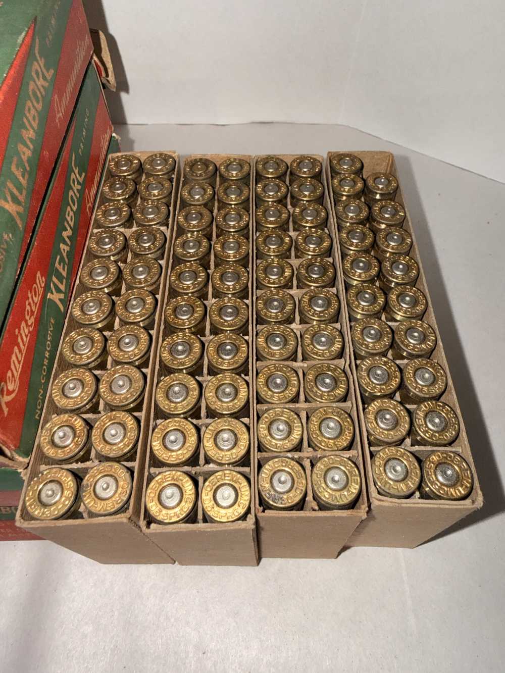 Vintage Remington Kleanbore 30-06 Palma Match EMPTY BOXES & 79pc of BRASS -img-3