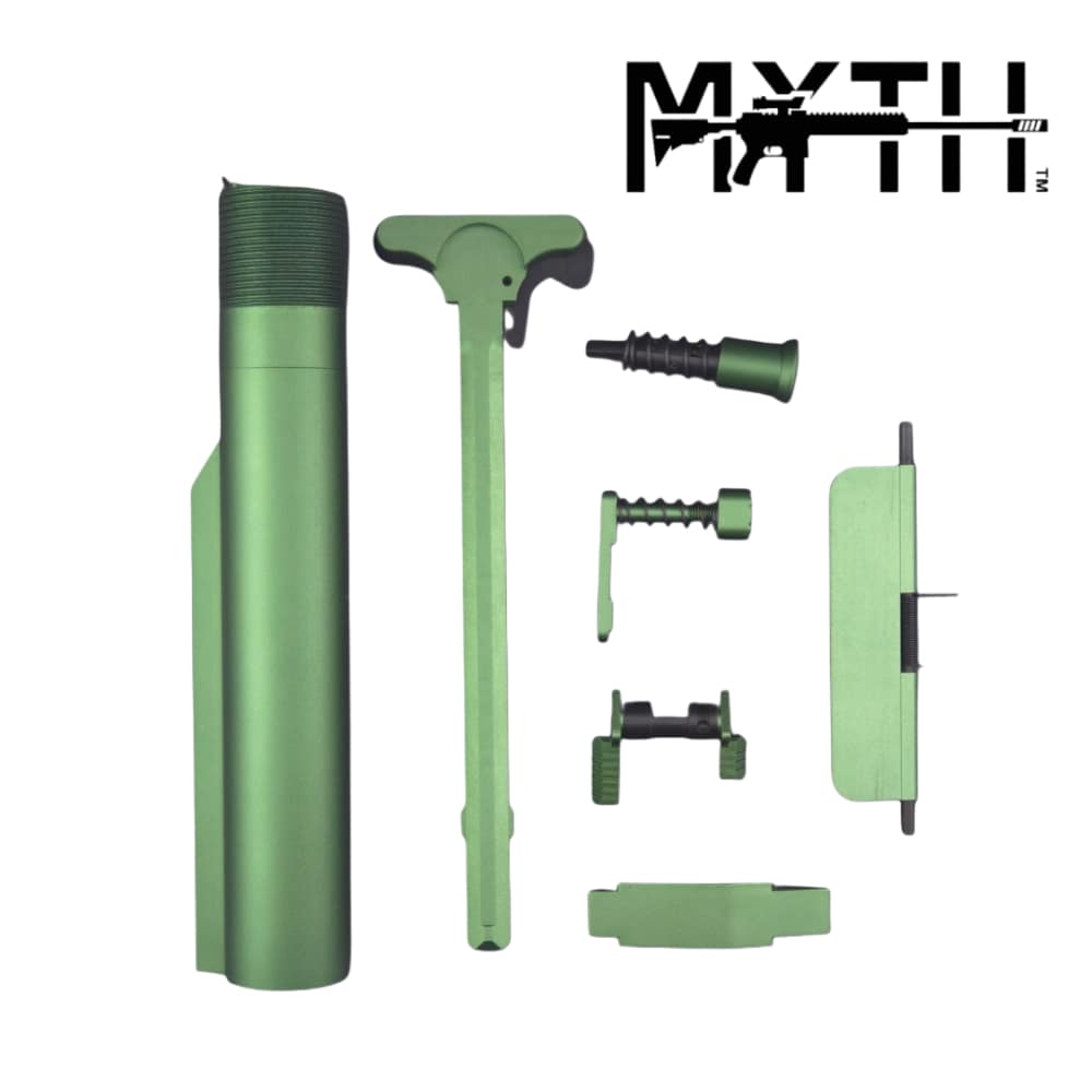 Upper Lower Parts Kit AR15 AR9 AR22 AR47 Buffer Tube Charging Handle Green-img-0