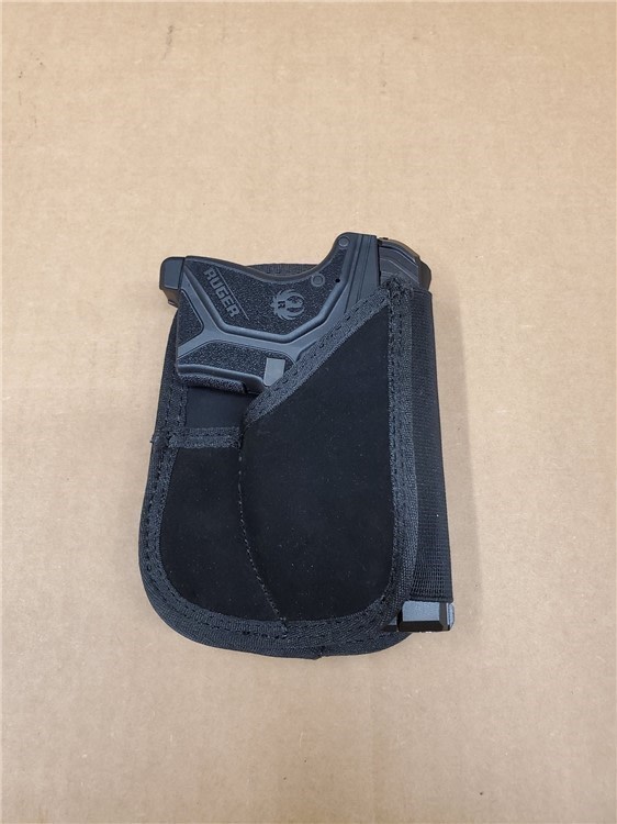 Bulldog Suede Leather Wallet size In The Pocket Holster Black-img-1