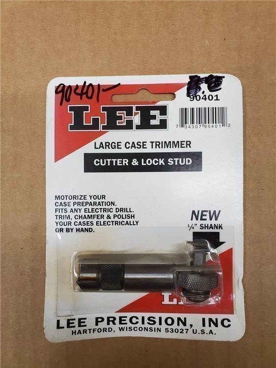 Lee Large Case Trimmer and lock stud with 1/4" Shank 90401-img-0