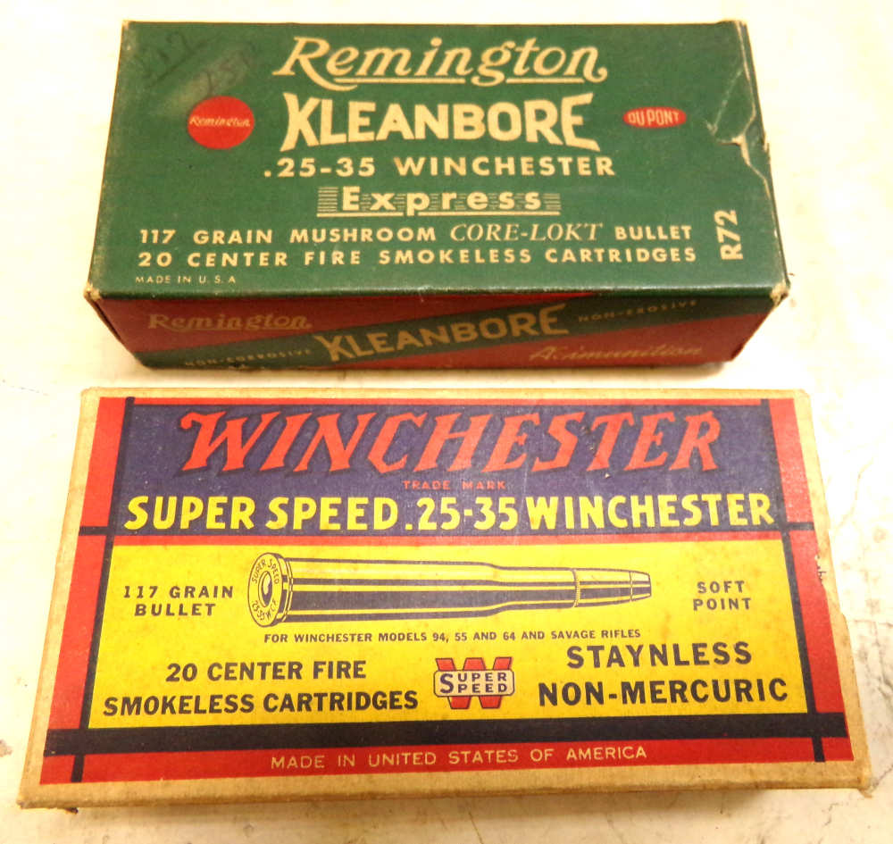 Collector's boxes of 25-35 Win. ammo, 20 Win and 18 Rem-img-0