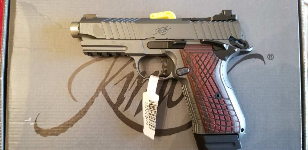 Kimber KDS9C Rail .9mm (NIB) Never Fired 3100024 Red/Black Grips-img-1
