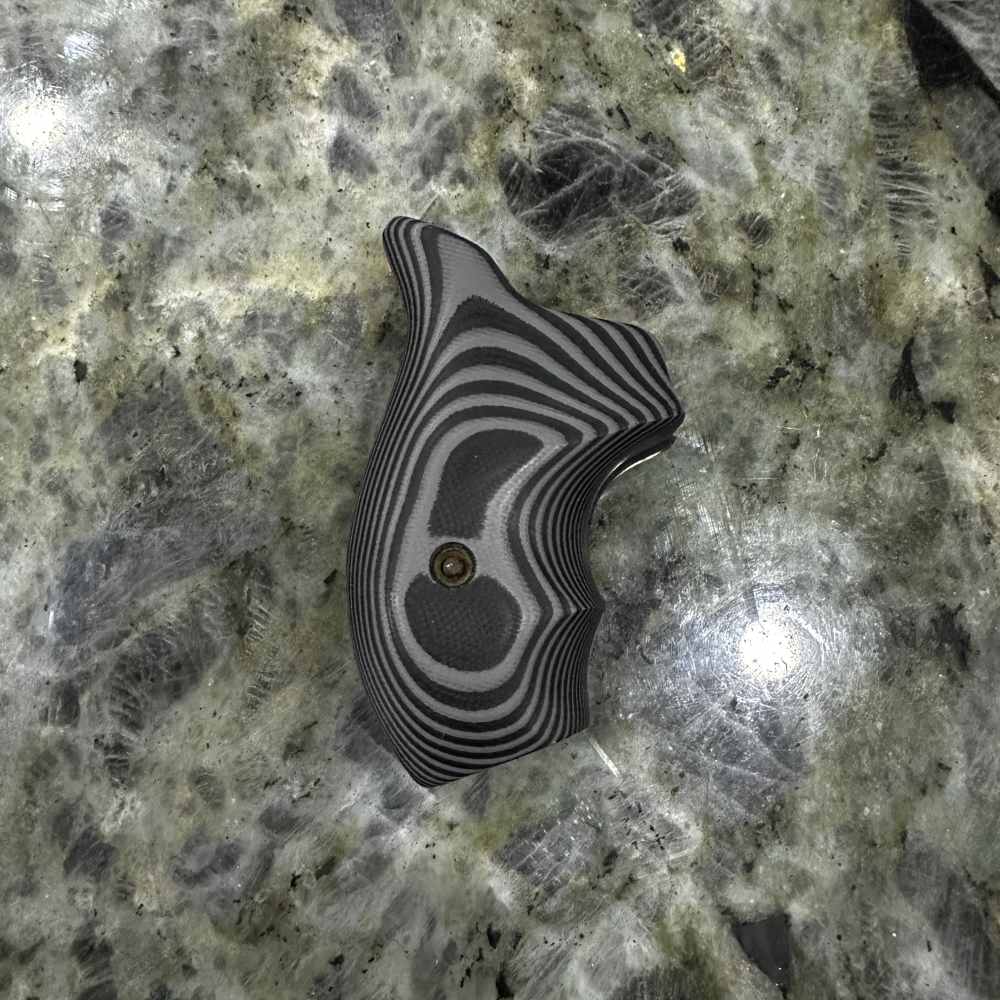 Kimber K6S Deep Cover Limited Edition Grey Black G10 Boot Grip Set-img-0