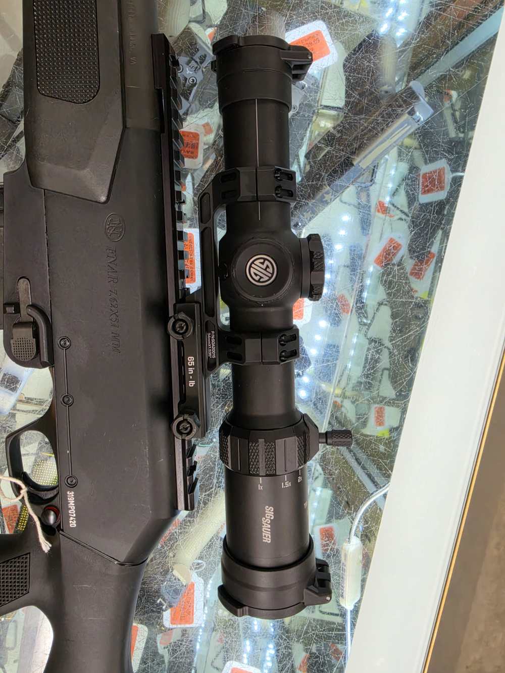 319MP07420 FN FNAR 7.62X51 & SIG Tango 1-10x28 + 1 EXTRA Mag USED-img-9
