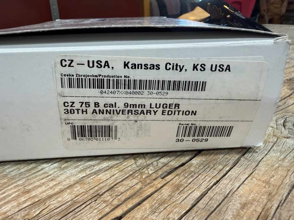 CZ 75B 30th Anniversary 9MM #529 of 1000 - UNFIRED AND NIB!-img-10