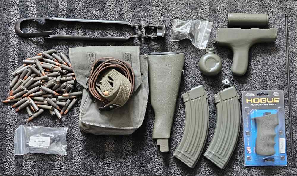 ROMANIAN AKM AK-47 7.62x39 underfolder or fixed stock dong set TULAMMO-img-0