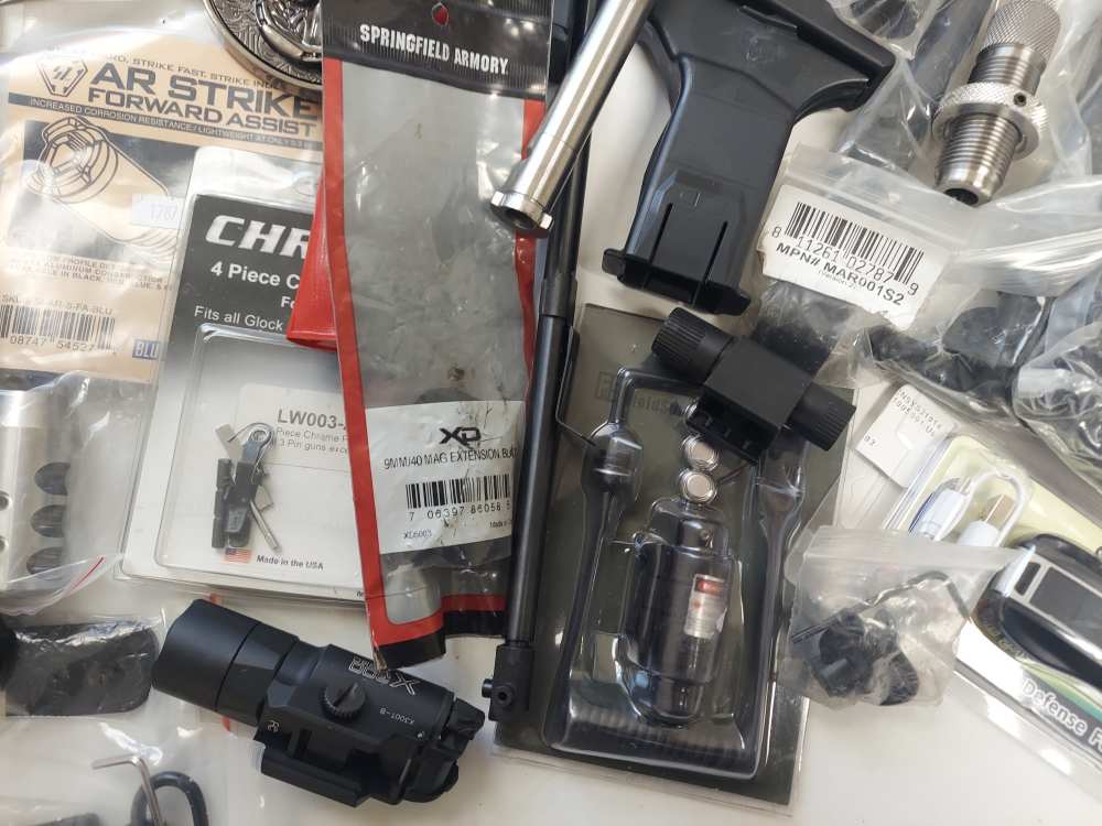 28 Pound Lot of Gun Parts Police Baton Barrel Forward Assist Tripods Reload-img-14