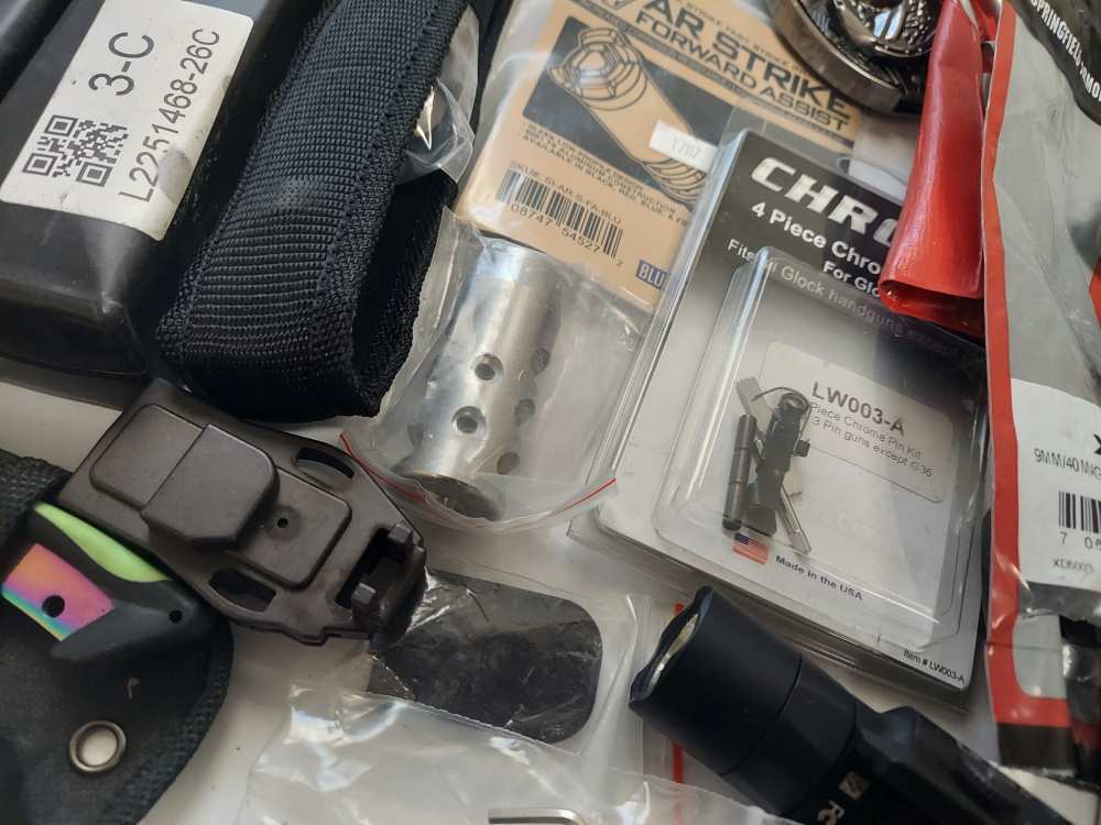 28 Pound Lot of Gun Parts Police Baton Barrel Forward Assist Tripods Reload-img-10