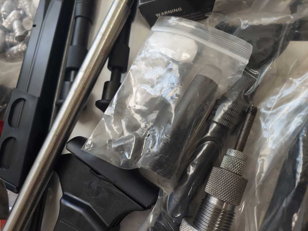 28 Pound Lot of Gun Parts Police Baton Barrel Forward Assist Tripods Reload-img-8