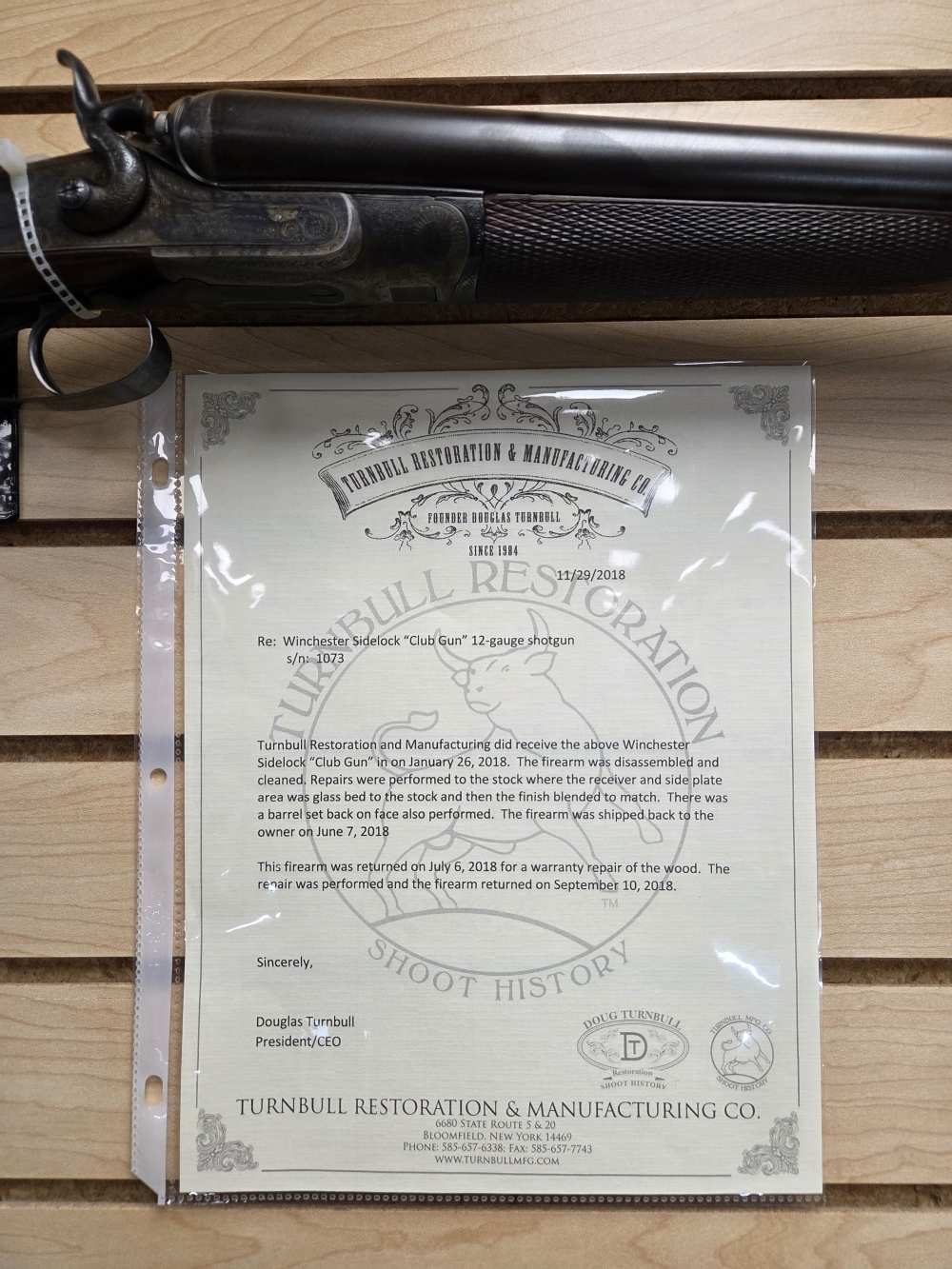 Winchester Club Grade Double Barrel Shotgun 12ga - Turnbull Restoration -img-15