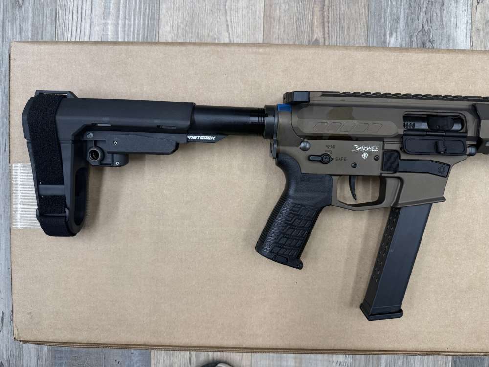 New! CMMG Zeroed Banshee MkGs 9mm 10.5" Barrel 99A80A7-MB NFA!!-img-1